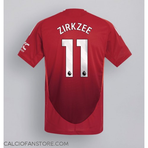 Maglia Calcio Manchester United Joshua Zirkzee #11 Prima Divisa 2024-25 Manica Corta